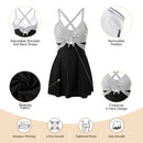Wrap-Front V-Neck Tummy Control One-Piece Swimsuit