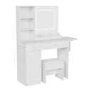 Livingandhome Dressing Table with LED Illuminated Mirror