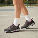 Breathable Lightweight Trainers - Grey & Pink