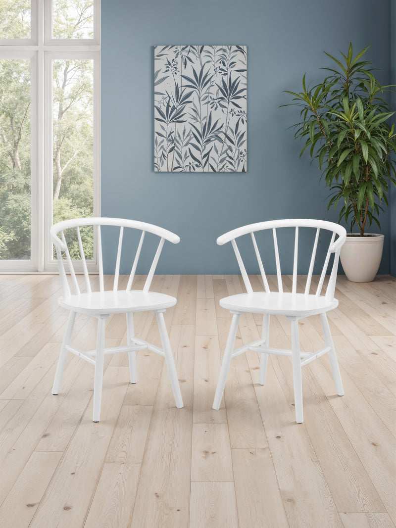 Set Of 2 Modena Dining Chairs - White