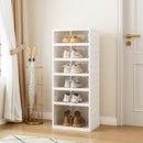 Livingandhome 6-Tier Foldable Storage Rack with Doors