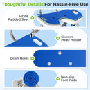 HOMCOM Shower Chair with U-Shaped Cutout, Height Adjustable Shower Chair