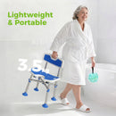 HOMCOM Shower Chair with U-Shaped Cutout, Height Adjustable Shower Chair