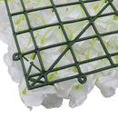 Lifeideas Handcrafted White Silk Hydrangea Flower Panel