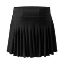 High Waisted Pleated Tennis Skirt With Pockets - Black