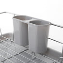 Livingandhome Metal Dish Drying Rack Dish Drainer Rack with a Removable Tray