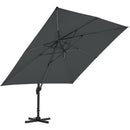 Livingandhome Large Square Canopy Rotating Outdoor Cantilever Parasol