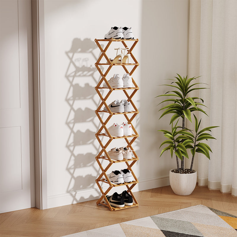 Lifeideas Lightweight Bamboo Foldable Shoe Storage