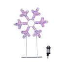 45cm Light up White Christmas Snowflake on Metal Stand with Twinkling Rainbow LEDs