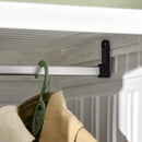 HOMCOM Portable Wardrobe, Clothes Organiser with Hanging Rods, White