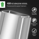 HOMCOM 2 x 15L Double Kitchen Bin, Pedal Bin Soft-Close Lid, Silver Tone