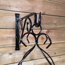 35cm Large Black Metal Spanish Garden Wall Hanging Basket