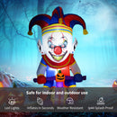 Outsunny 4ft Blow Up Outdoor Halloween Decoration, Clown on Bicycle