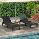 Chaise Lounge Chairs Set of 2 with 5-Position Adjustable Backrests