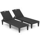 Chaise Lounge Chairs Set of 2 with 5-Position Adjustable Backrests