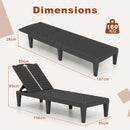 Chaise Lounge Chairs Set of 2 with 5-Position Adjustable Backrests
