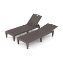 Chaise Lounge Chairs Set of 2 with 5-Position Adjustable Backrests