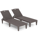 Chaise Lounge Chairs Set of 2 with 5-Position Adjustable Backrests
