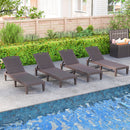 Chaise Lounge Chairs Set of 2 with 5-Position Adjustable Backrests