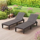 Chaise Lounge Chairs Set of 2 with 5-Position Adjustable Backrests