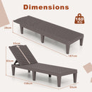 Chaise Lounge Chairs Set of 2 with 5-Position Adjustable Backrests