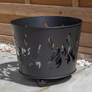 32cm Black Steel Fuego Outdoor Garden Firebasket