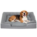 PawHut Dog Sofa Bed, Washable Pet Bed With Non-Slip Bottom, Grey