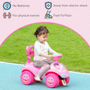 AIYAPLAY Ride on Toy, Foot to Floor Design with Music, Light, Horn, Pink