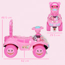 AIYAPLAY Ride on Toy, Foot to Floor Design with Music, Light, Horn, Pink