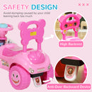AIYAPLAY Ride on Toy, Foot to Floor Design with Music, Light, Horn, Pink
