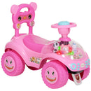 AIYAPLAY Ride on Toy, Foot to Floor Design with Music, Light, Horn, Pink
