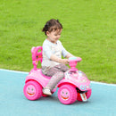 AIYAPLAY Ride on Toy, Foot to Floor Design with Music, Light, Horn, Pink