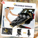 PawHut Pet Stroller Carrier Foldable Deluxe Walk Travel Dog, Dark Grey