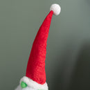 30cm Soft Green Fur Christmas Sitting Gronk Decoration with Dangly Legs