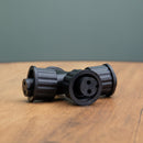 9cm x 10cm Black Plastic 3 Way Connector Max for Connectable String Lights