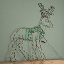 1.4m x 86cm Light up FlexiBrights Standing Christmas Reindeer with 420 Multi-Coloured LEDs