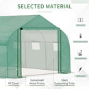 Outsunny Greenhouse Polytunnel 3.5x3x2m - Green