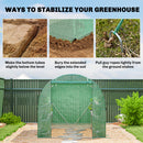 Outsunny Walk-in Greenhouse with Shelves, Green House with Mesh Windows