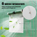 Outsunny Walk-in Greenhouse with Shelves, Green House with Mesh Windows