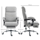 Vinsetto PU Vibration Massage Office Chair with Heat, Footrest, Light Grey
