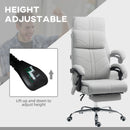 Vinsetto PU Vibration Massage Office Chair with Heat, Footrest, Light Grey