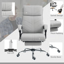 Vinsetto PU Vibration Massage Office Chair with Heat, Footrest, Light Grey