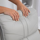 Vinsetto PU Vibration Massage Office Chair with Heat, Footrest, Light Grey