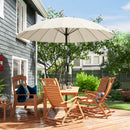 Outsunny 2m Shanghai Garden Parasol Umbrella, Outdoor Sun Shade, Cream White