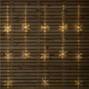 1.2m x 1.3m Light up Twinkling Snowflake Christmas Curtain Light with Warm White LEDs