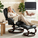 HOMCOM Recliner Chair With Footstool, Swivel Recliner Armchair, Black