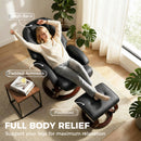 HOMCOM Recliner Chair With Footstool, Swivel Recliner Armchair, Black