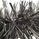 2m x 15cm Chunky & Fine Mix Christmas Tinsel Garland in Matt Graphite
