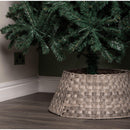 40/58cm Samuel Alexander Medium KD Plastic Wicker Rattan Woven Christmas Tree Skirt in Grey