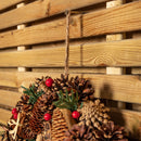 Winter Spice Hanging Christmas Wreath with Pine Cones Berries & Dried Fruit